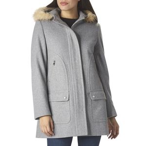 🐑 Wool-Blend Hooded Parka Coat